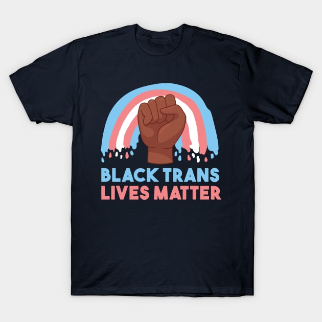 BLACK TRANS LIVES DESIGN T-Shirt by elaissiiliass